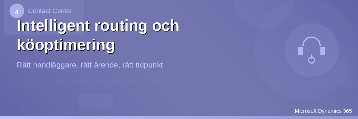 Intelligent routing och köoptimering