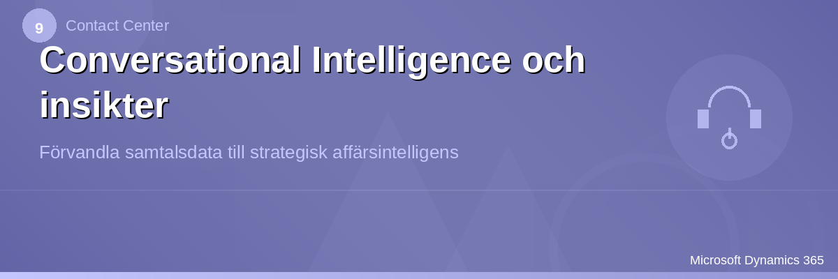 Conversational Intelligence och insikter