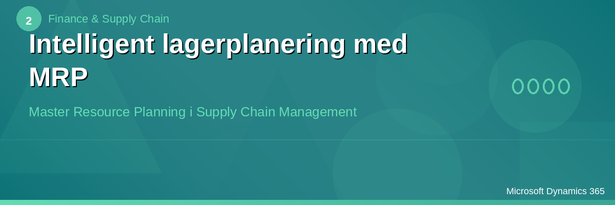 Intelligent lagerplanering med MRP